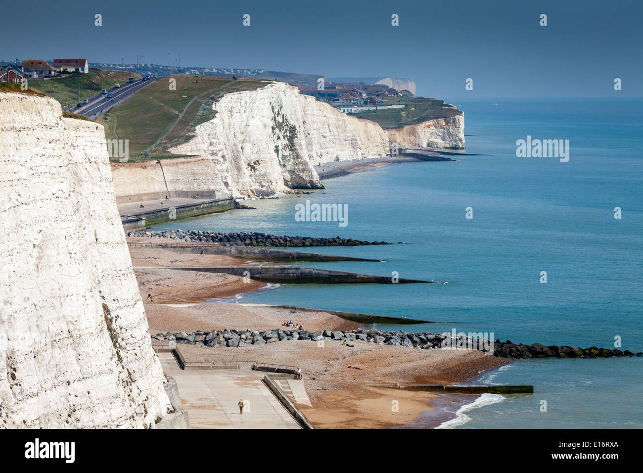 The English Coastline At Rottingdean, Sussex, England Stock Photo