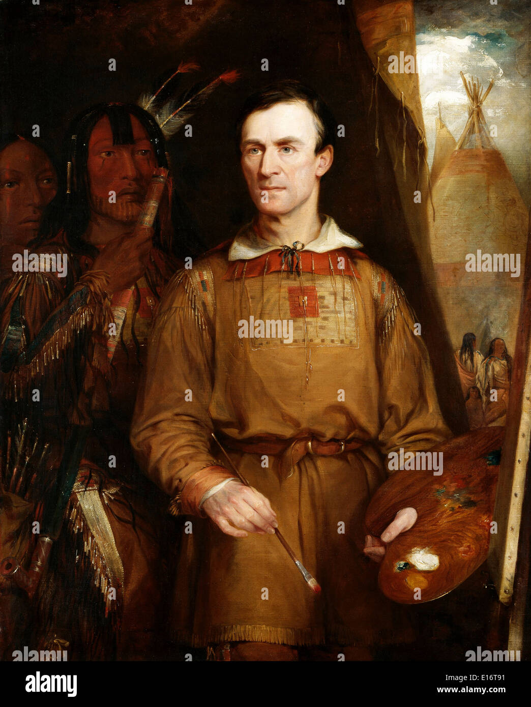 George Catlin by William Fisk, 1849 Stock Photo