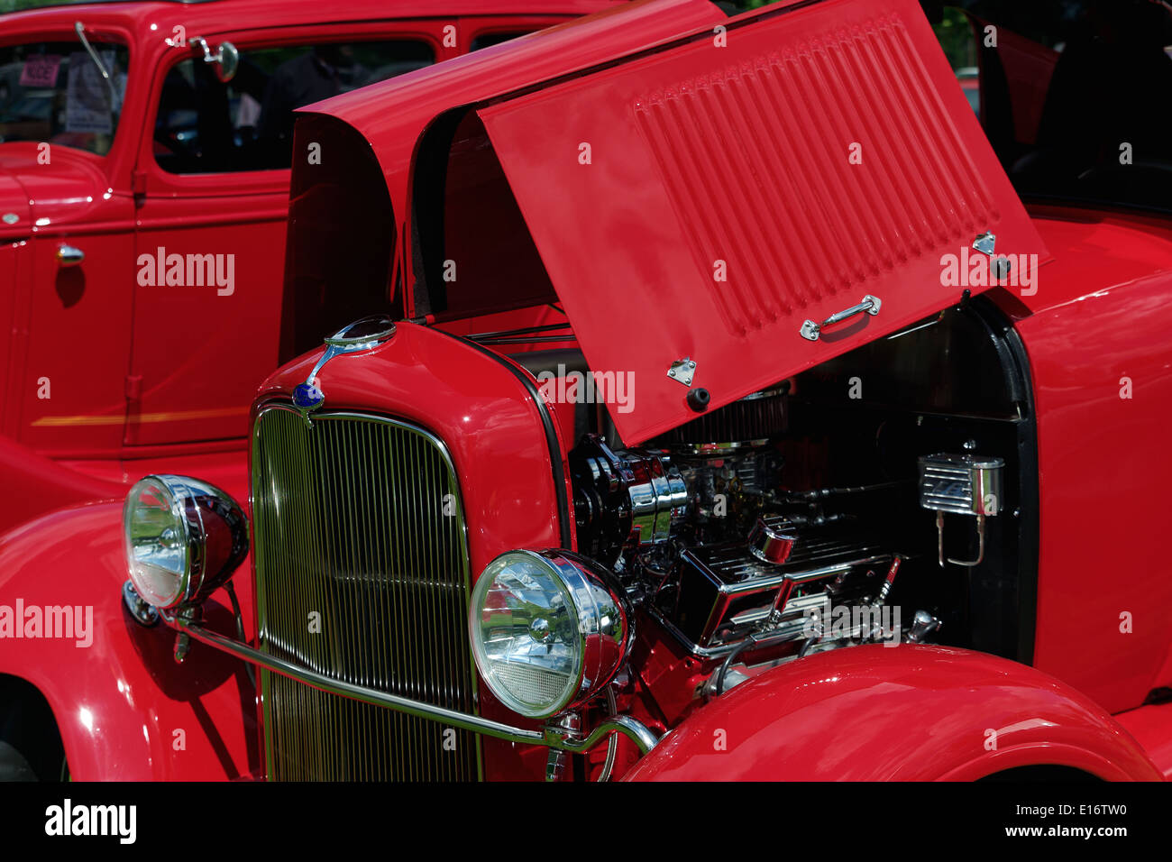 Red Antique Automobile Stock Photo - Alamy