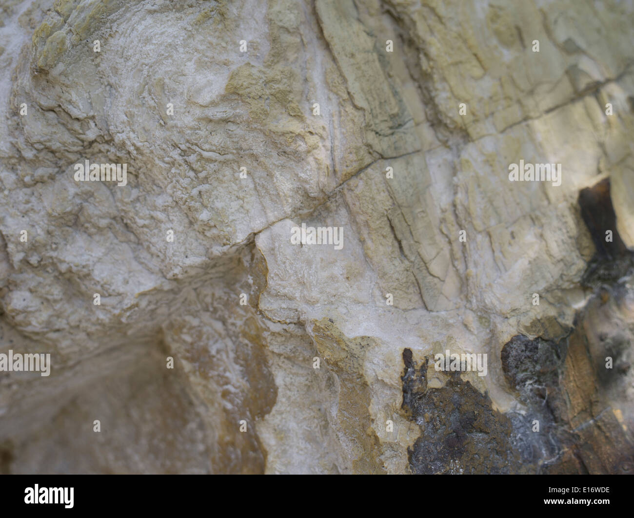 Kaolin stone for white porcelain at Izumiyama Quarry, Arita, Saga Prefecture Japan. Stock Photo