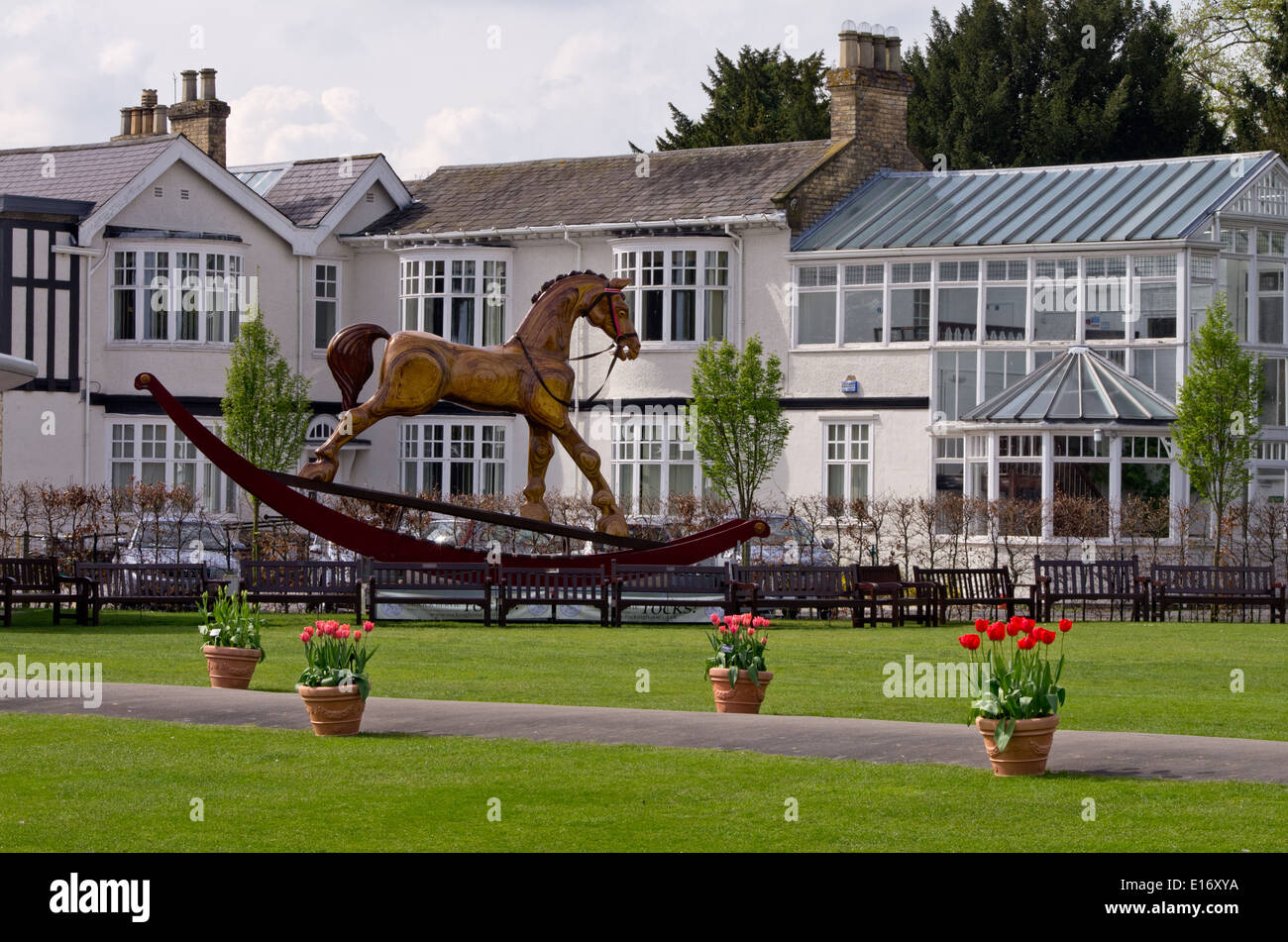 Giant rocking horse Stock Photo