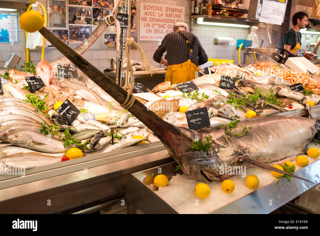 Fish market, Ile de Re, France Stock Photo