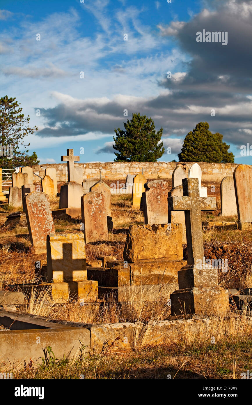 Ross Australia / The historic Ross cemetery in Tasmania. Stock Photo