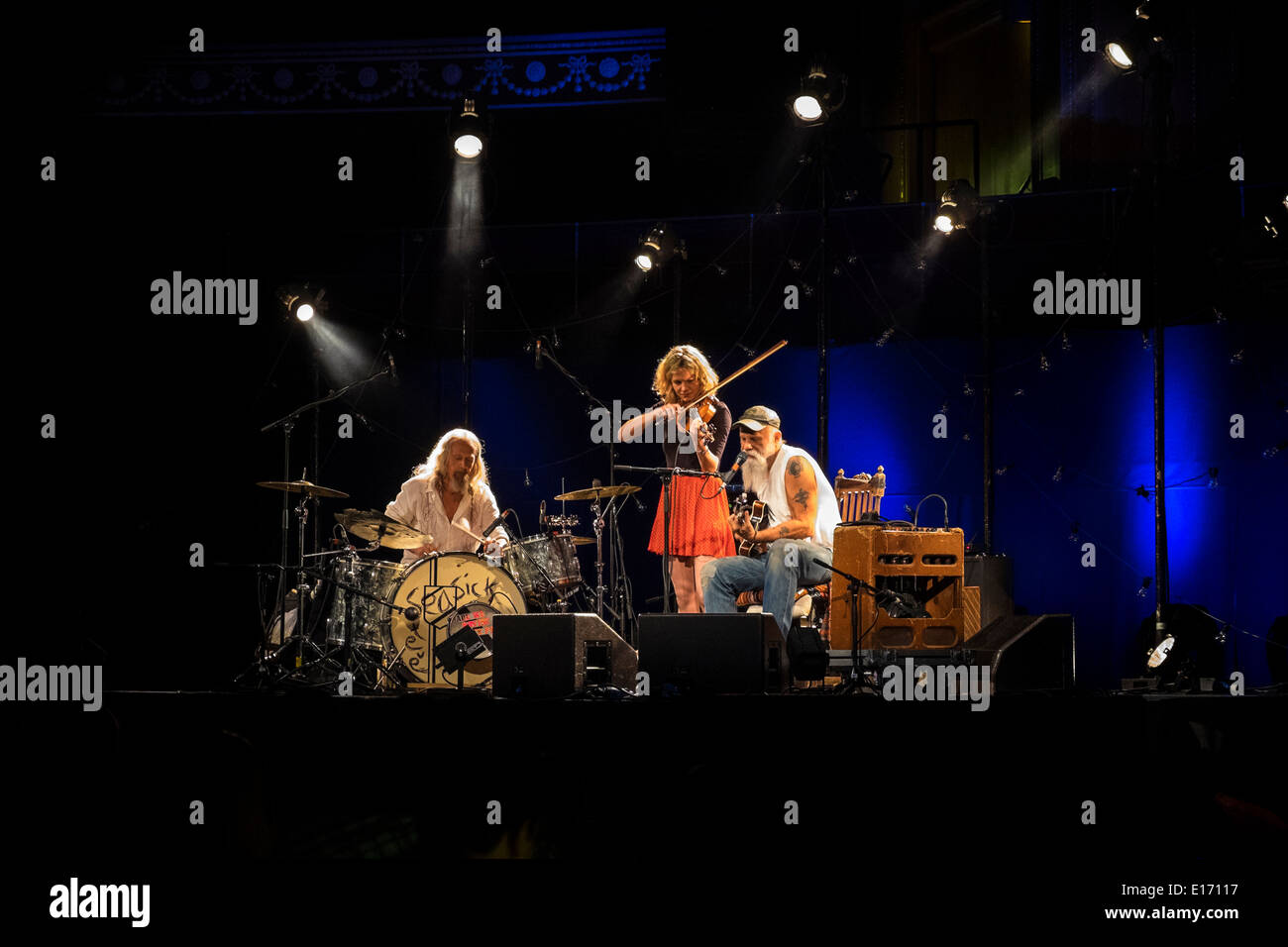 Seasick Steve on stage at the Royal Albert Hall London Stock Photo