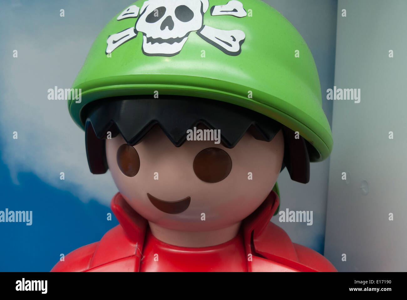 Large Playmobil figure in shop window, Paris, France Stock Photo - Alamy