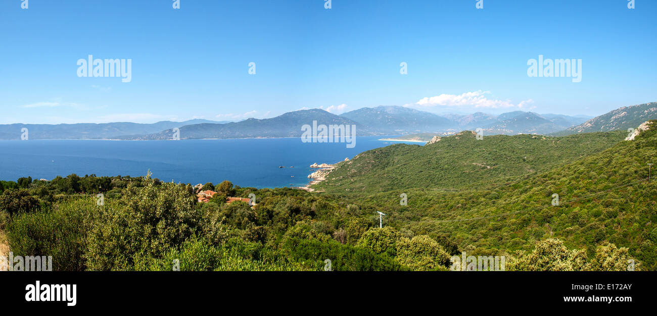 Valinco forest and sea Stock Photo