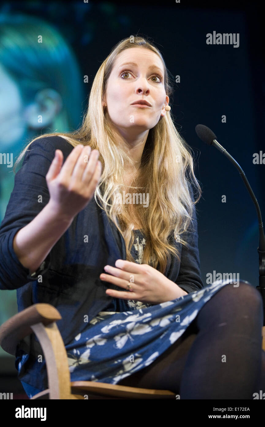 Laura Bates is the founder of the Everyday Sexism Project speaking at Hay Festival 2014 Stock Photo