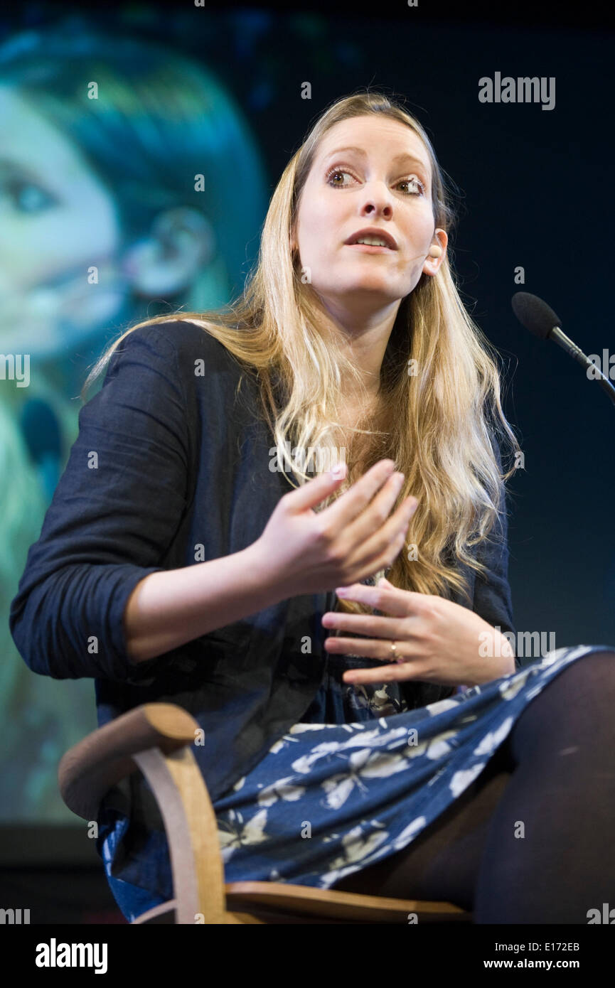 Laura Bates is the founder of the Everyday Sexism Project speaking at Hay Festival 2014 Stock Photo