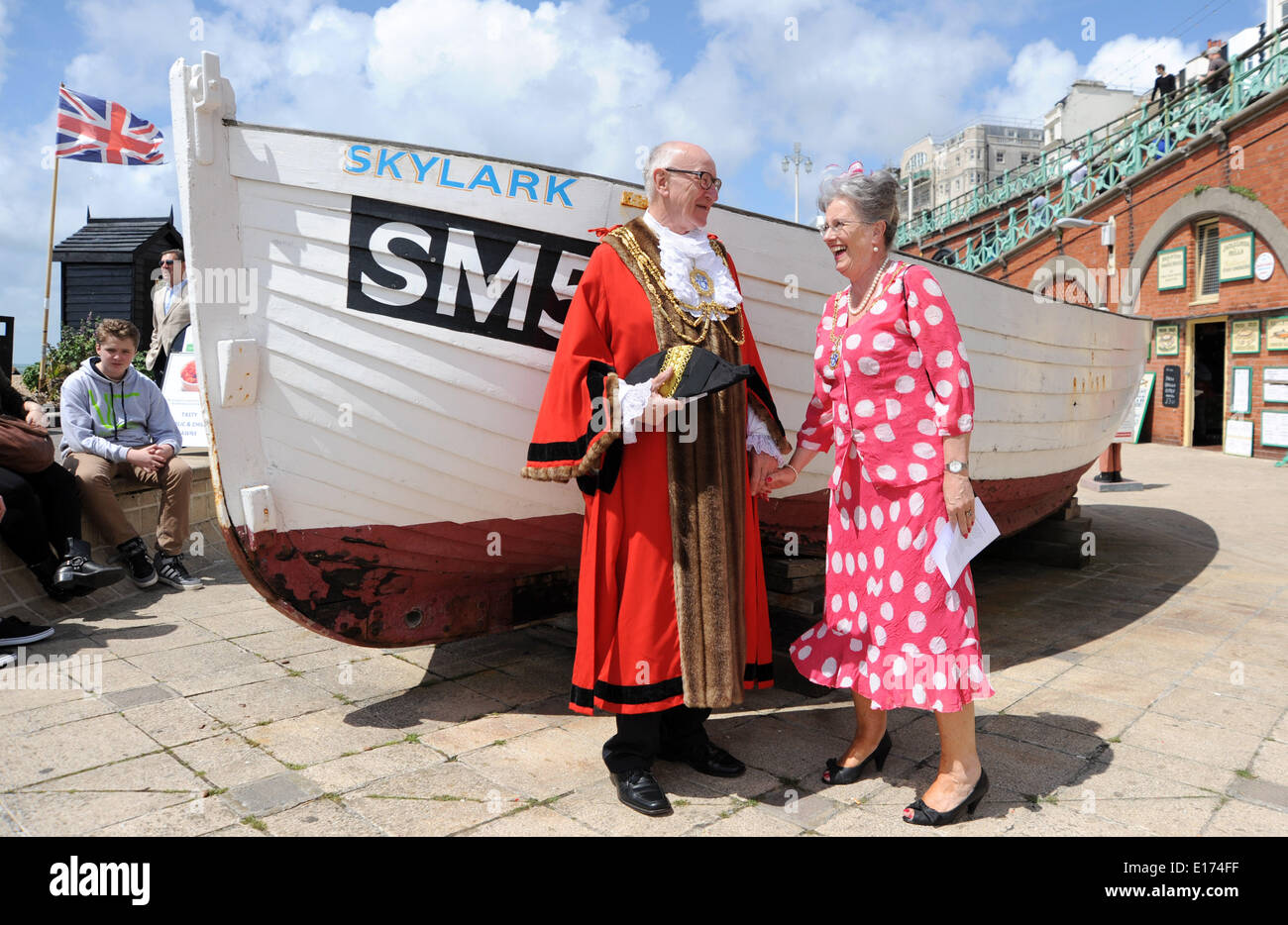 The Mayor and Mayoress of Brighton and Hove Councillor Brian Fitch and