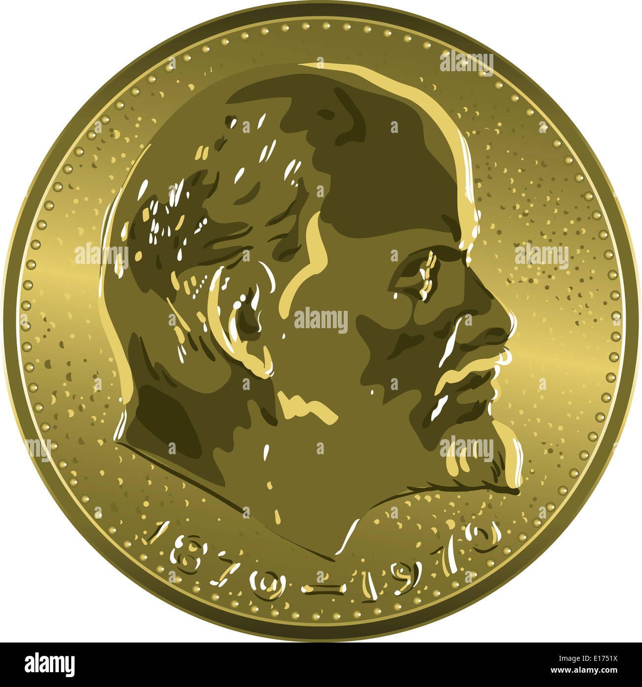 Shiny soviet commemorative coin hi-res stock photography and images - Alamy