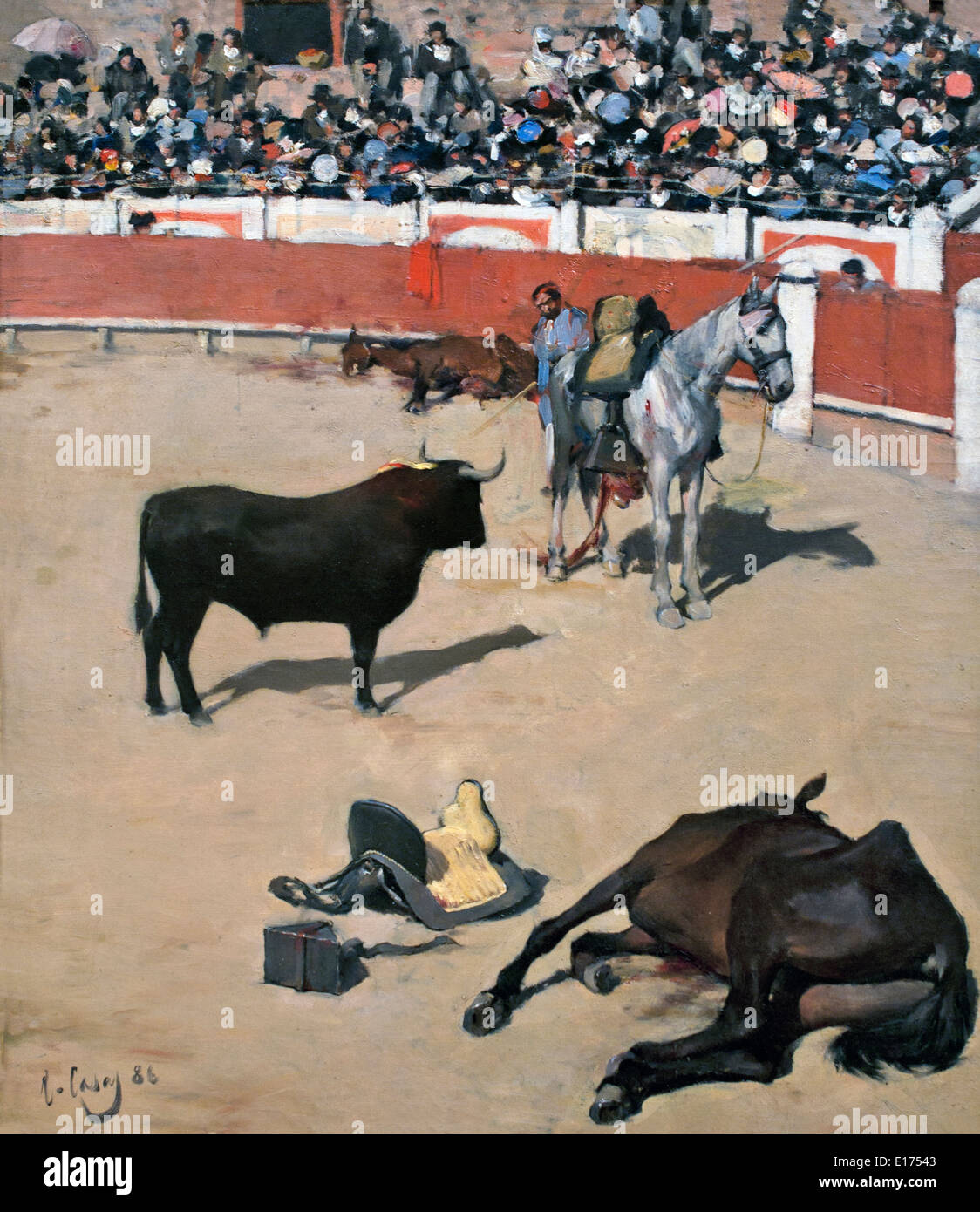 Bulls (Dead Horses) or 'A l'estiu, tota cuca viu' Ramon Casas 1866-1932 Spain Spanish Stock Photo