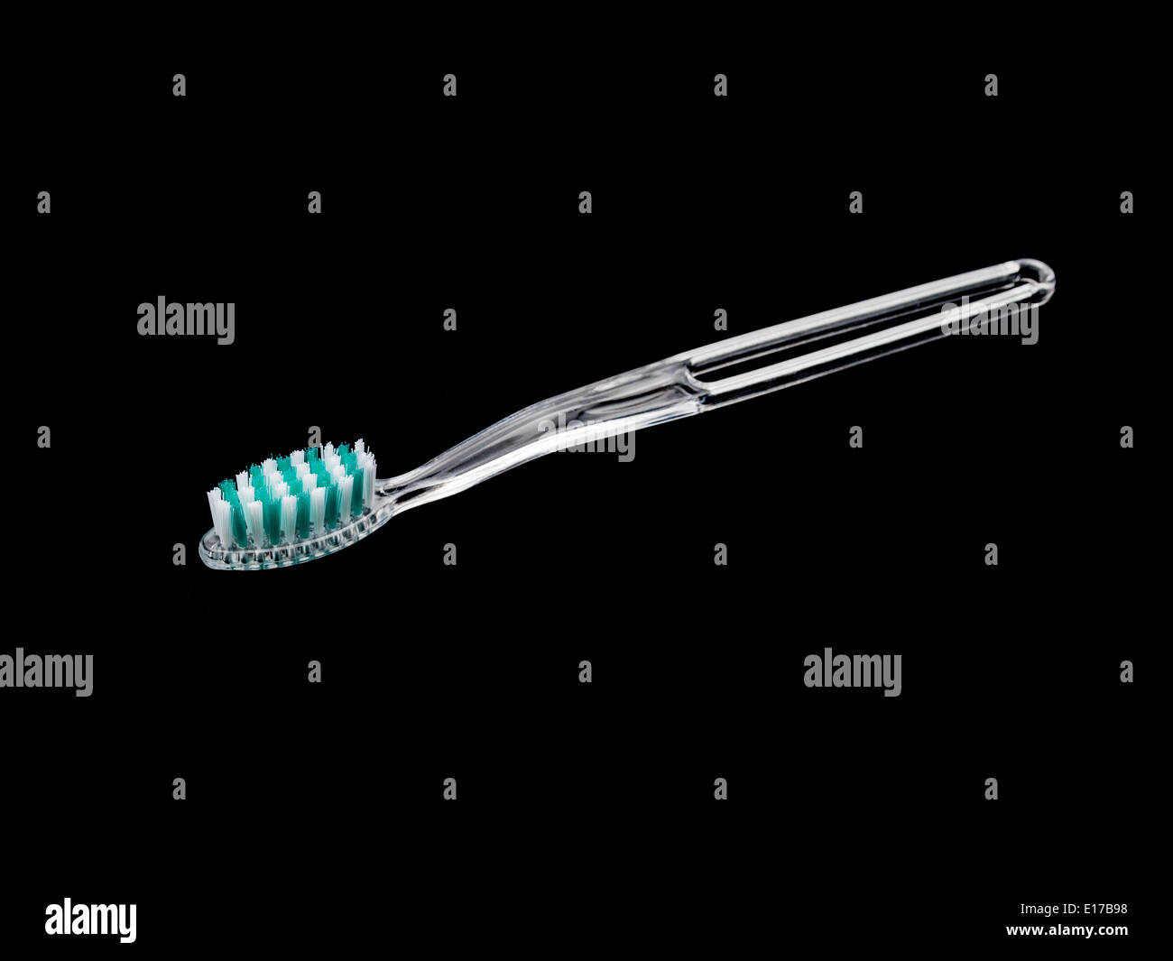 Toothbrush isolated on black background Stock Photo