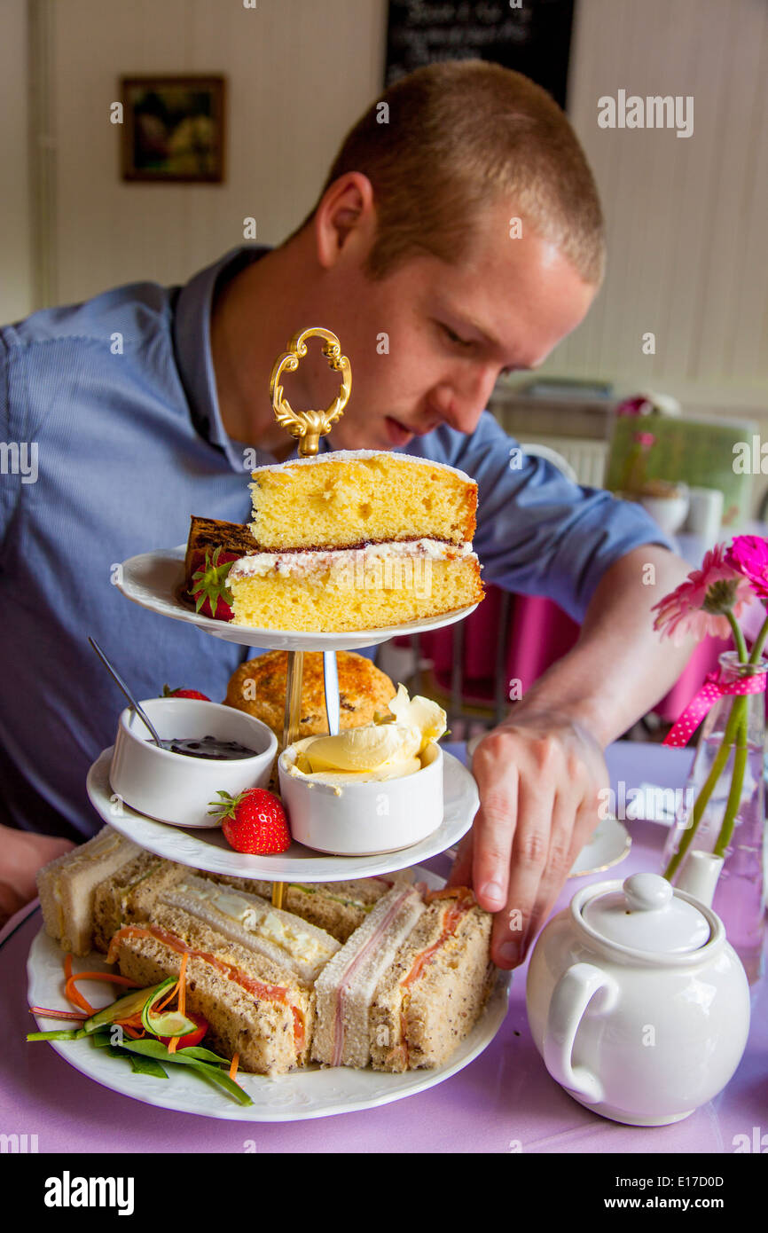 A Traditional English Afternoon Tea, Sussex, England Stock Photo