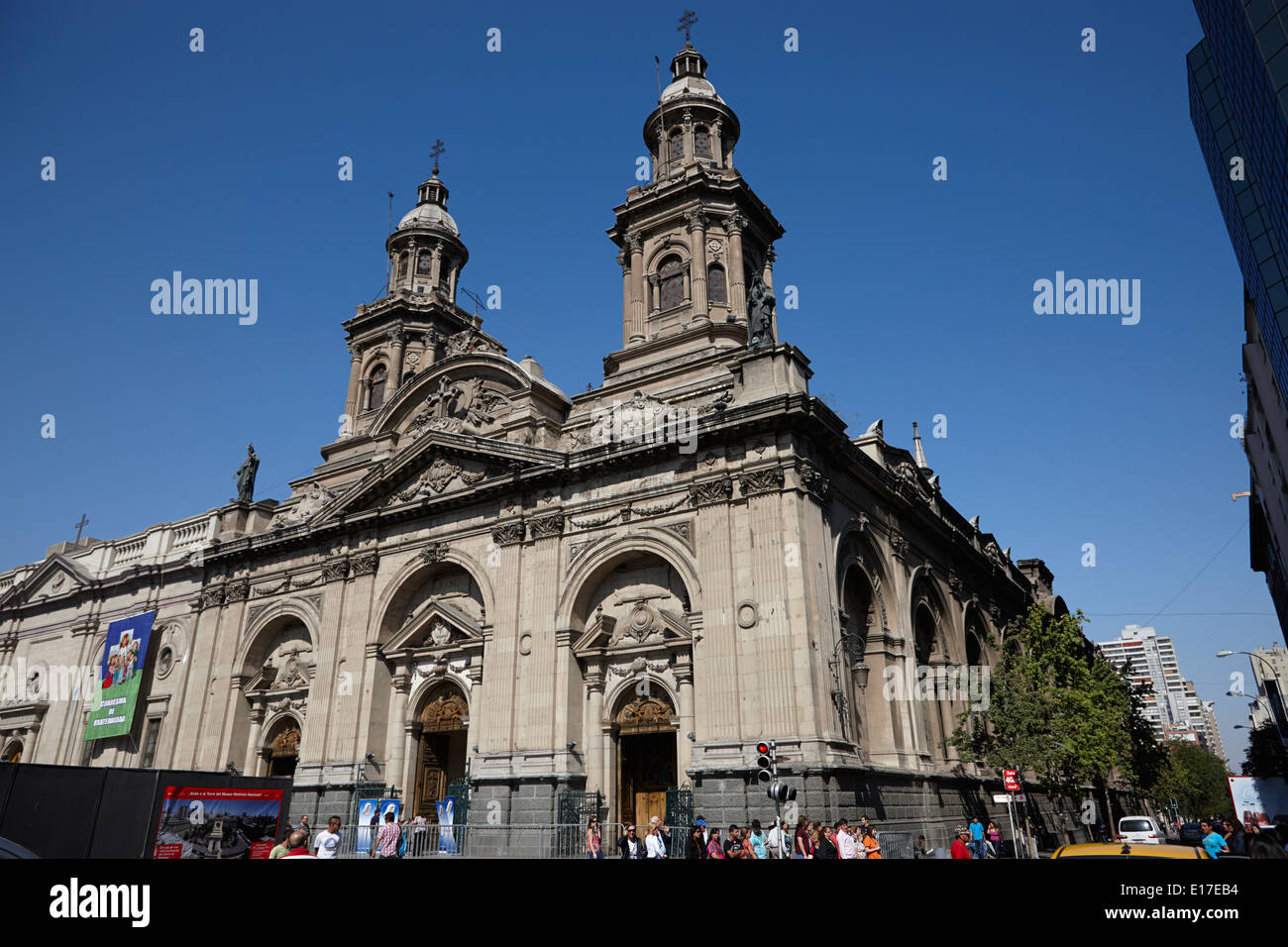 Santiago Metropolitan Cathedral Chile Stock Photo
