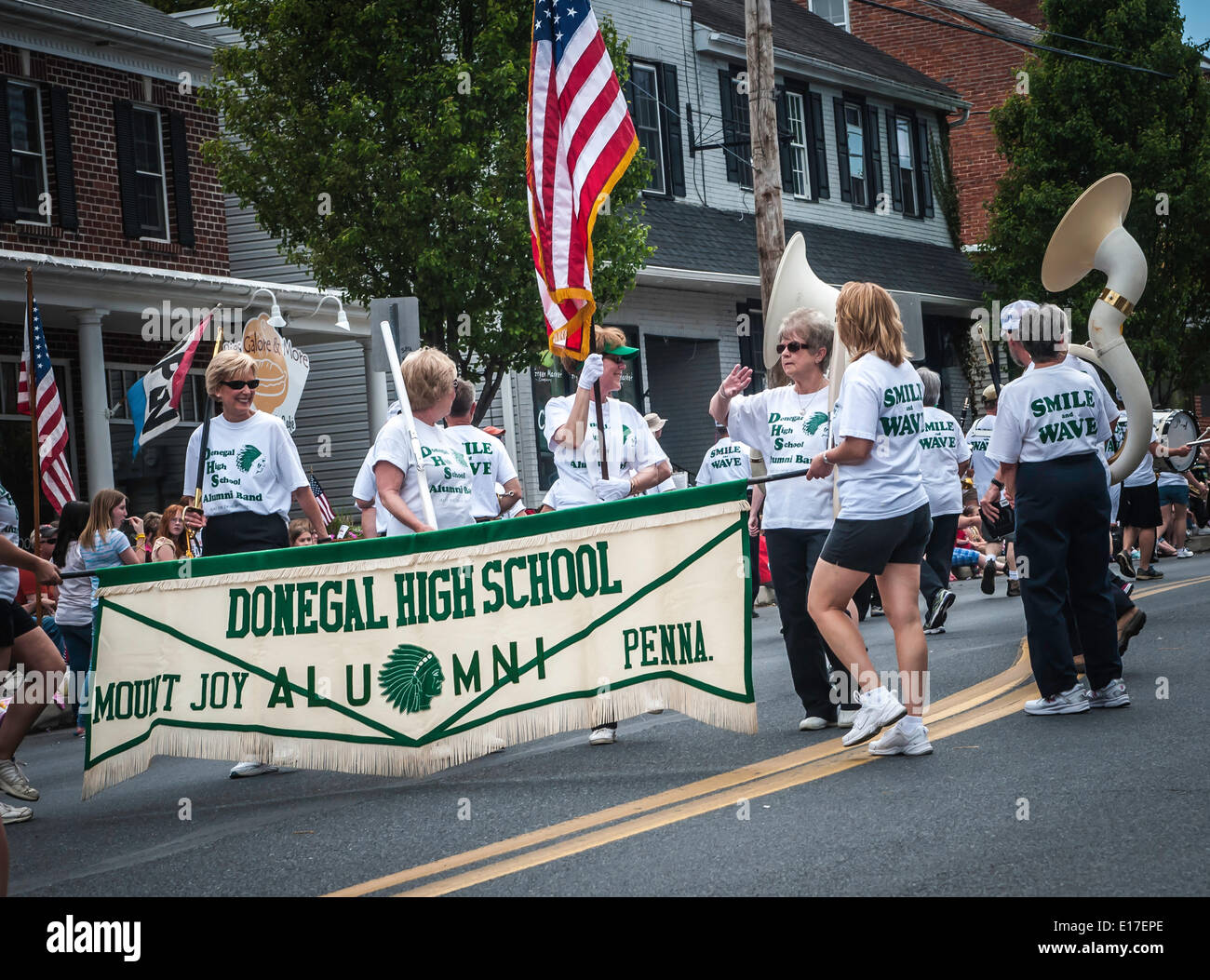 Mount Joy, Pennsylvania, USA.. Small town Memorial Day Parade, honoring