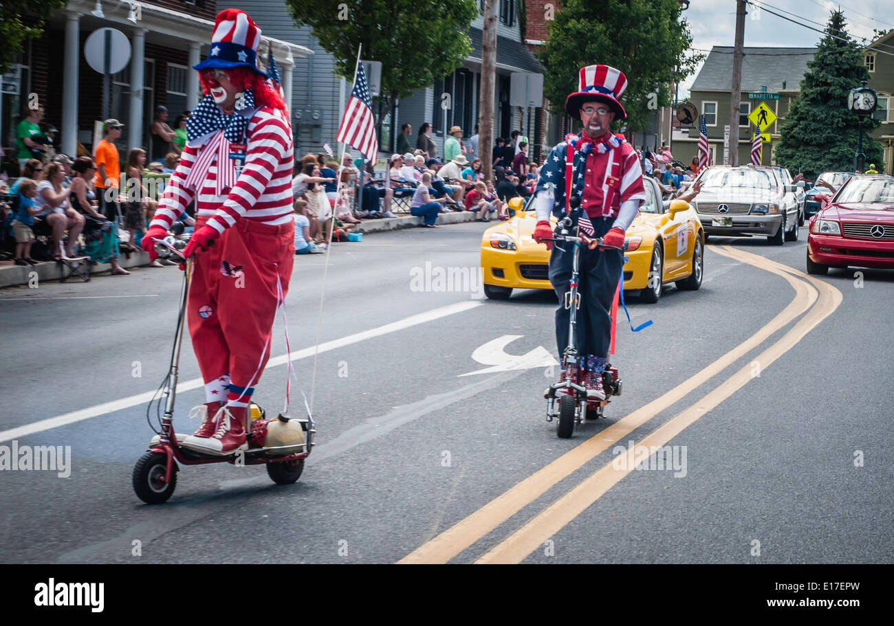 Mount Joy, Pennsylvania, USA.. Small town Memorial Day Parade, honoring