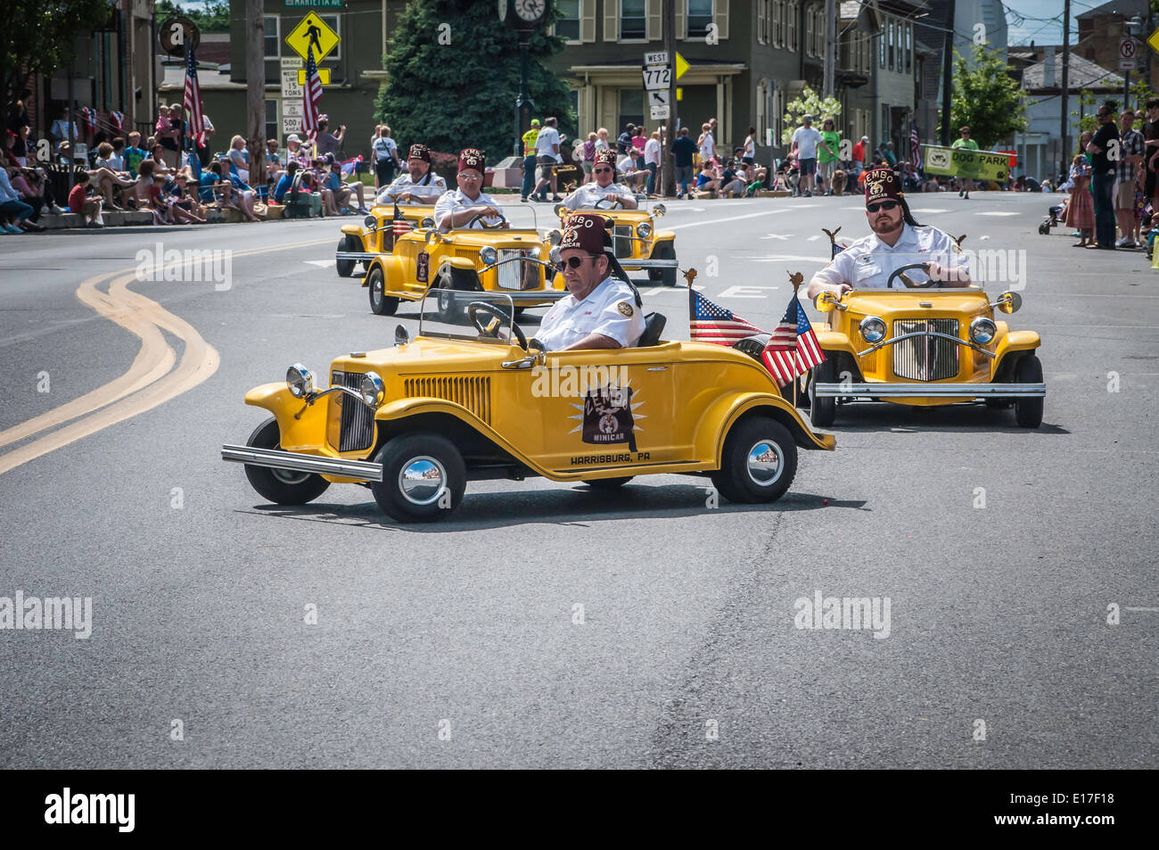 Mount Joy, Pennsylvania, USA.. Small town Memorial Day Parade, honoring