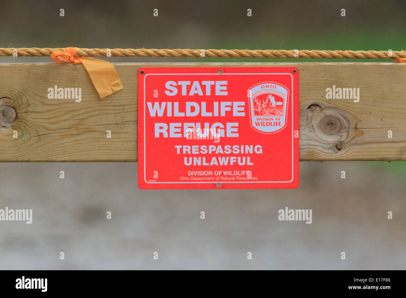 No trespassing sign for a state wildlife refuge (protecting bald eagle