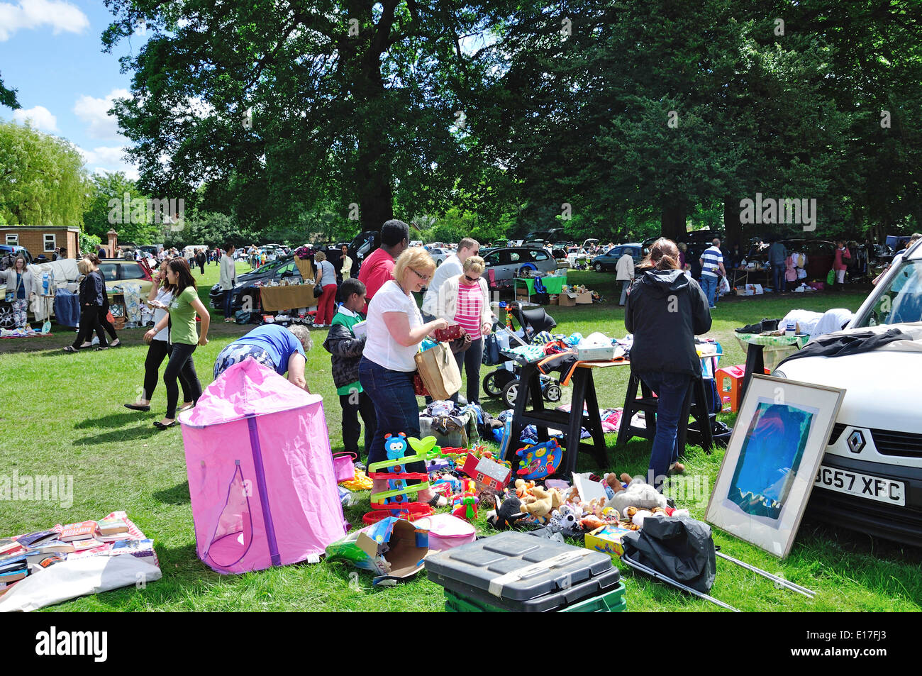 Ascot car boot sale, Ascot, Berkshire, England, United Kingdom Stock