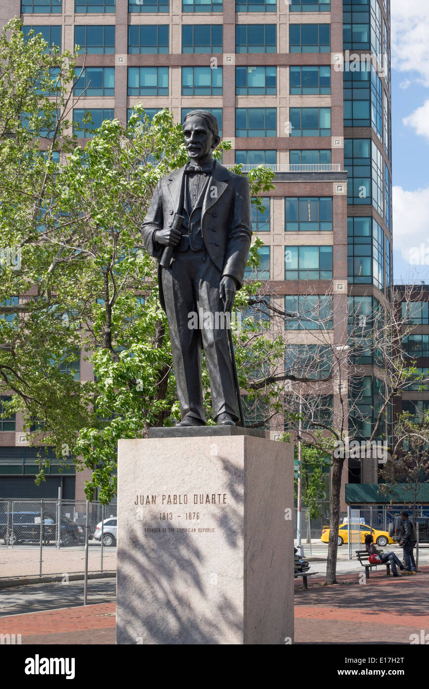 Statue of Juan Pablo Duarte, one of the founders of the Dominican Republic Stock Photo