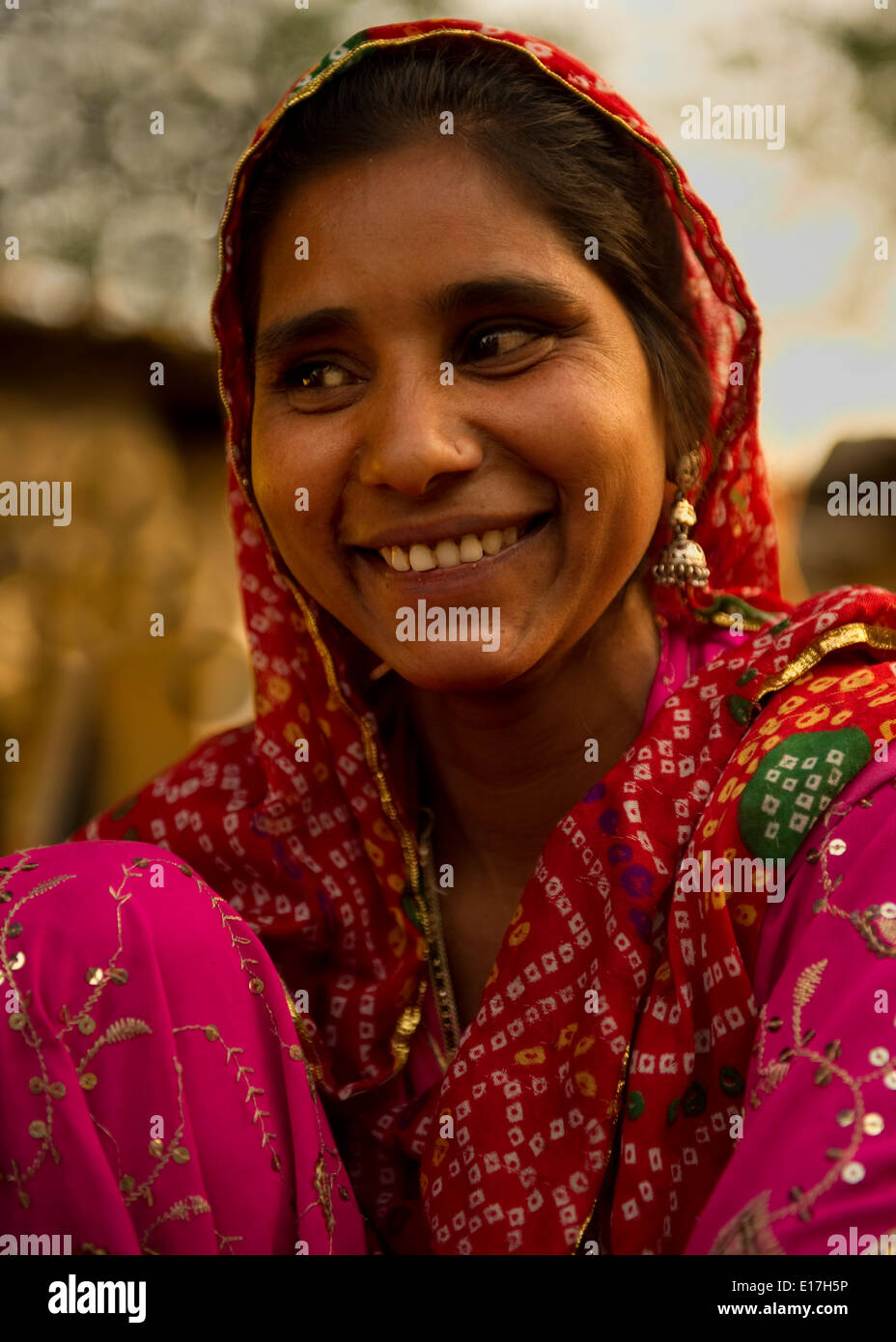 Portrait - Women of the Blacksmith Gadelia Lohar gypsy tribe India Stock Photo