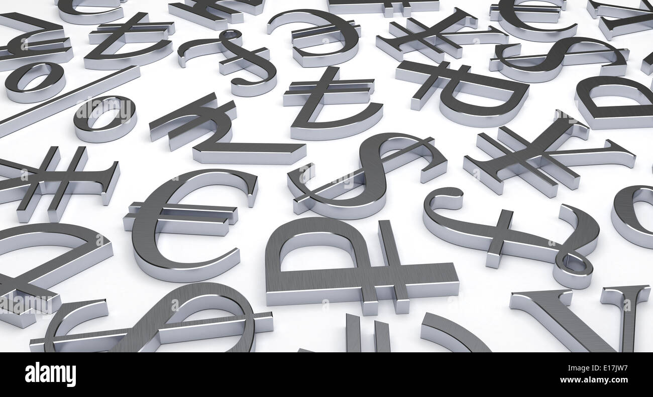 3d currency symbol symbols hi-res stock photography and images - Alamy