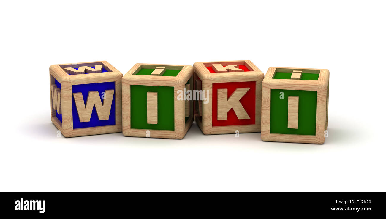 Wiki Play Cubes Stock Photo