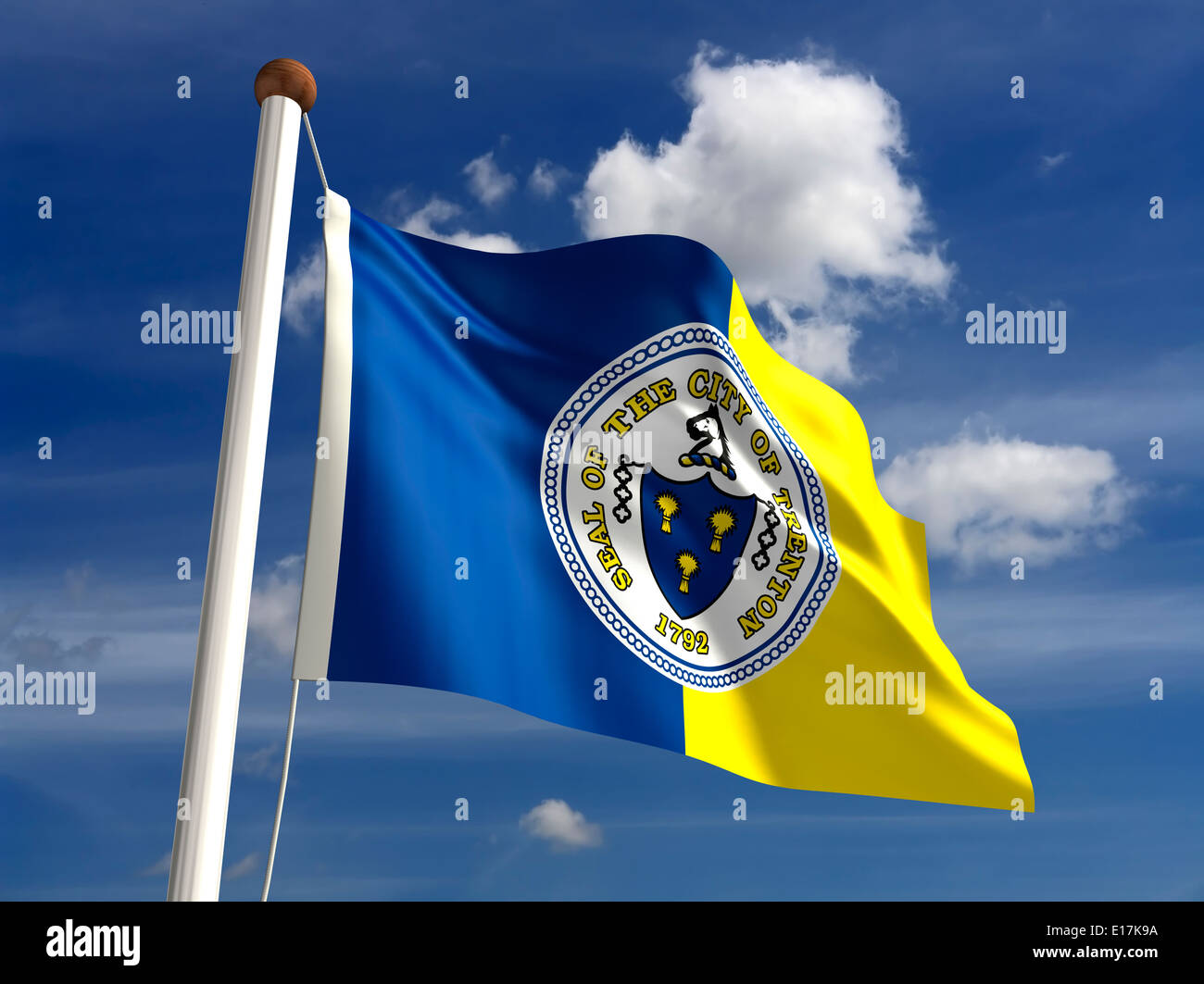 Trenton City flag (isolated with clipping path Stock Photo Alamy