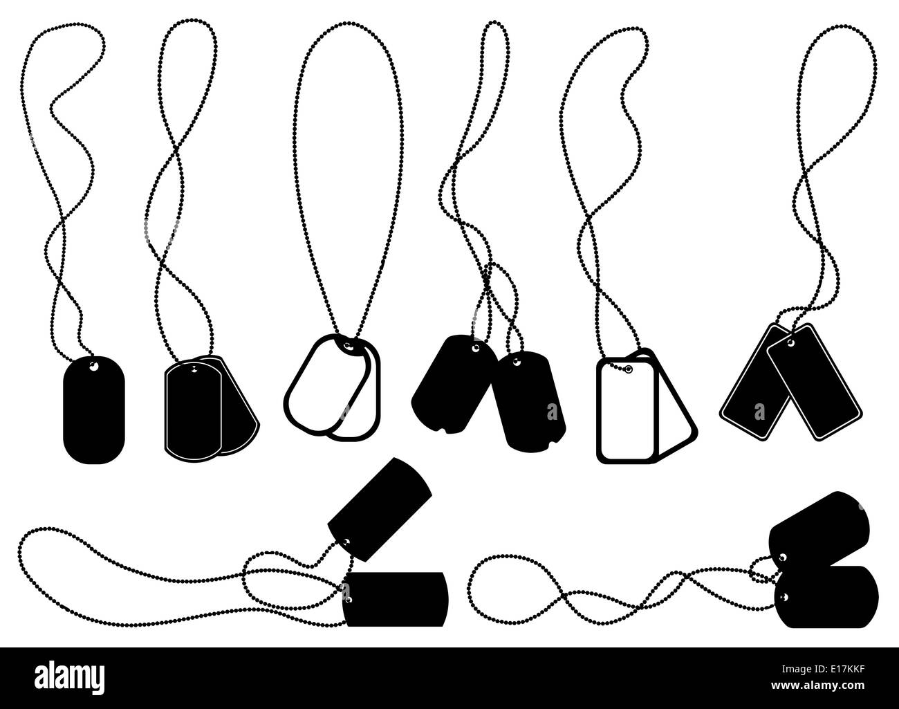 Set of different dog tags Stock Photo Alamy