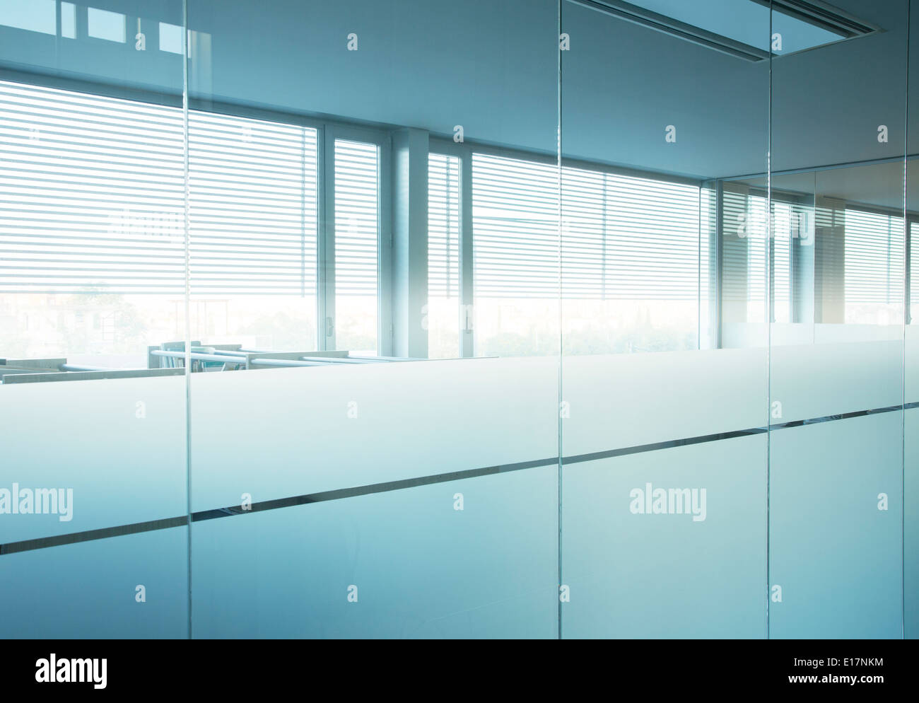 Mirrors and windows in modern office Stock Photo Alamy