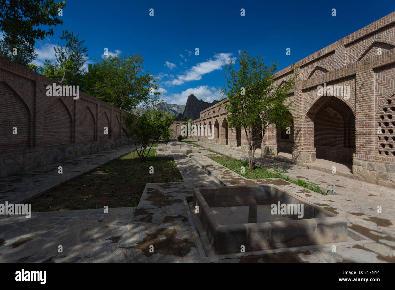 The outer courtyard of a partly restored hammam near Kordasht, Iran Stock Photo