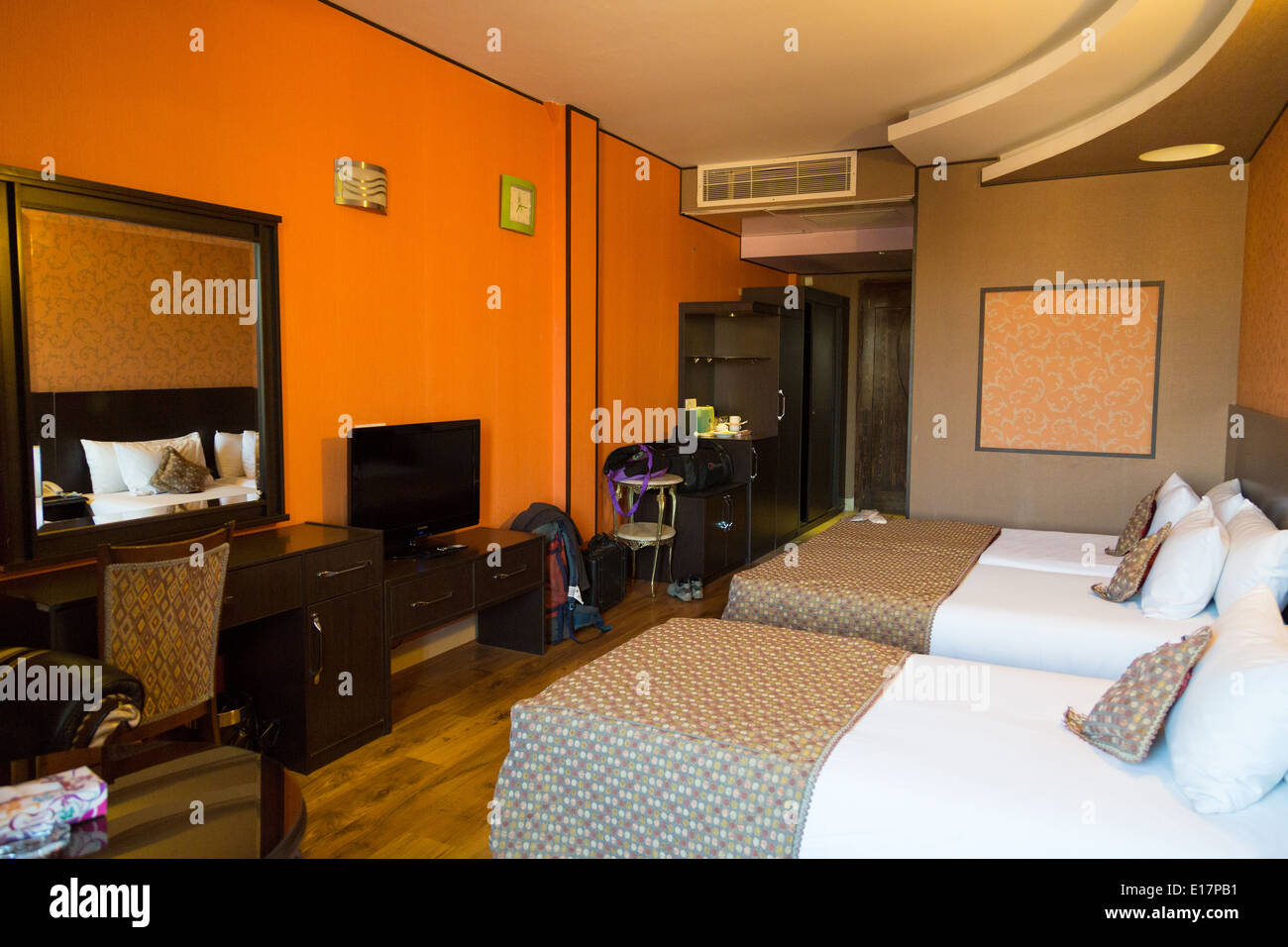 Tastefully-decorated hotel room in Hamadan, Iran Stock Photo