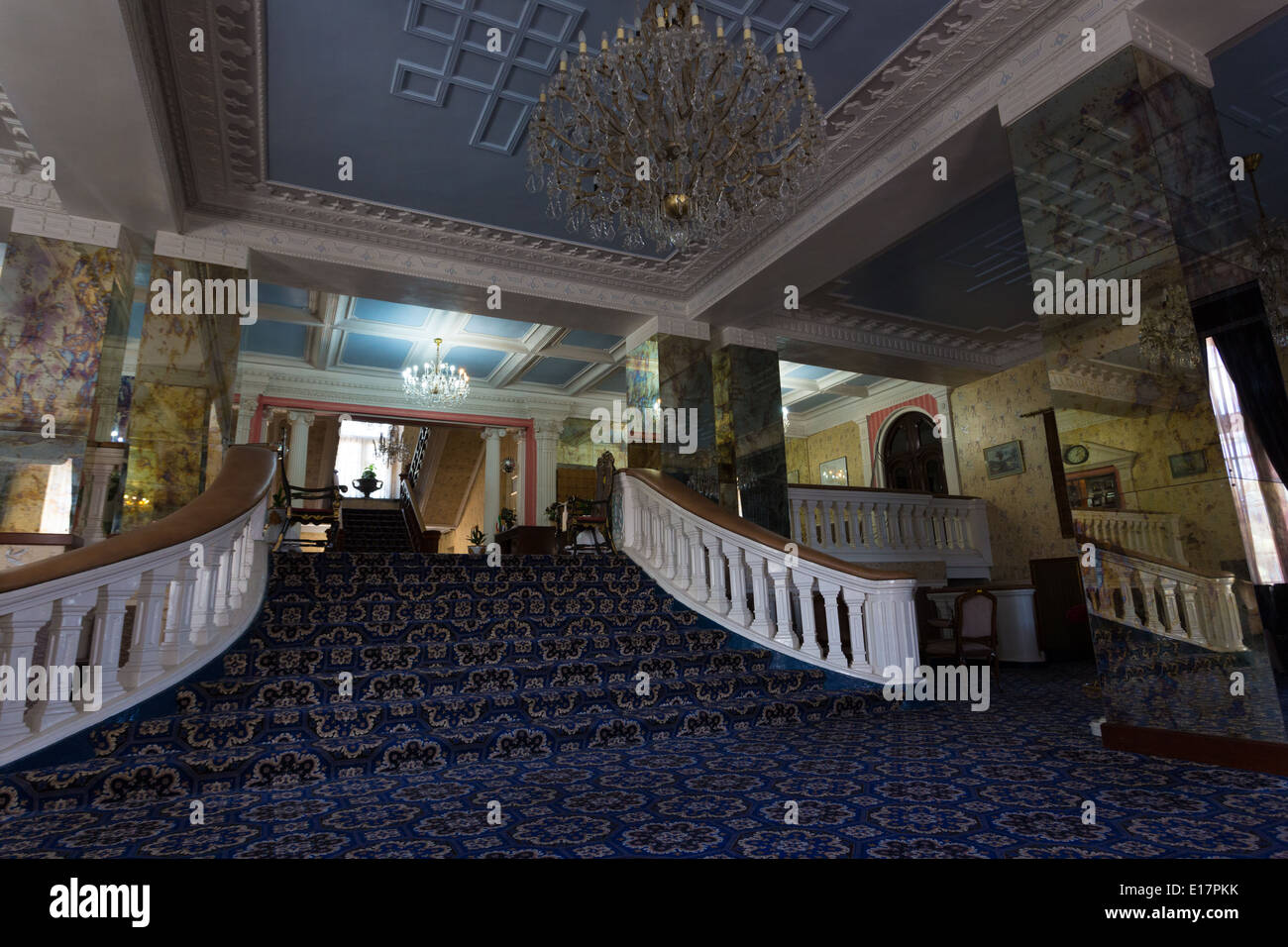 Inside the Old Ramsar Grand Hotel, Iran Stock Photo