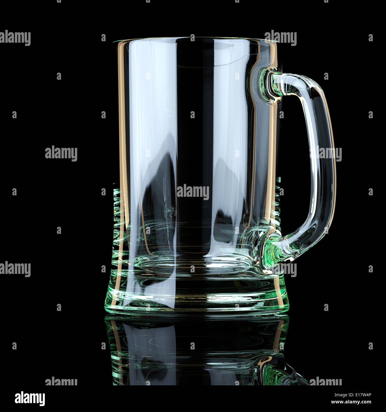 Glass Collection - Beer One. On Black Background Stock Photo