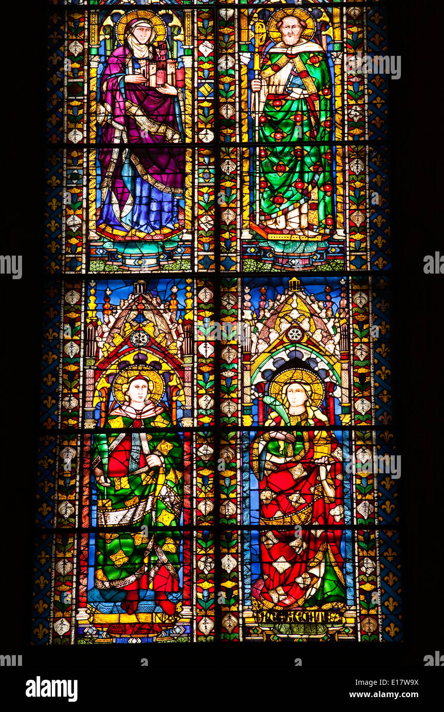 Stained glass windows in the Basilica di Santa Maria del Fiore or