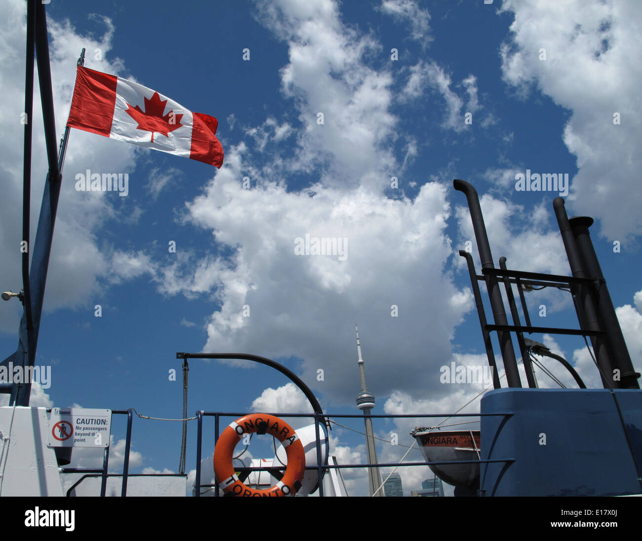 Onigara Ferry boat, Toronto Harbour. Stock Photo