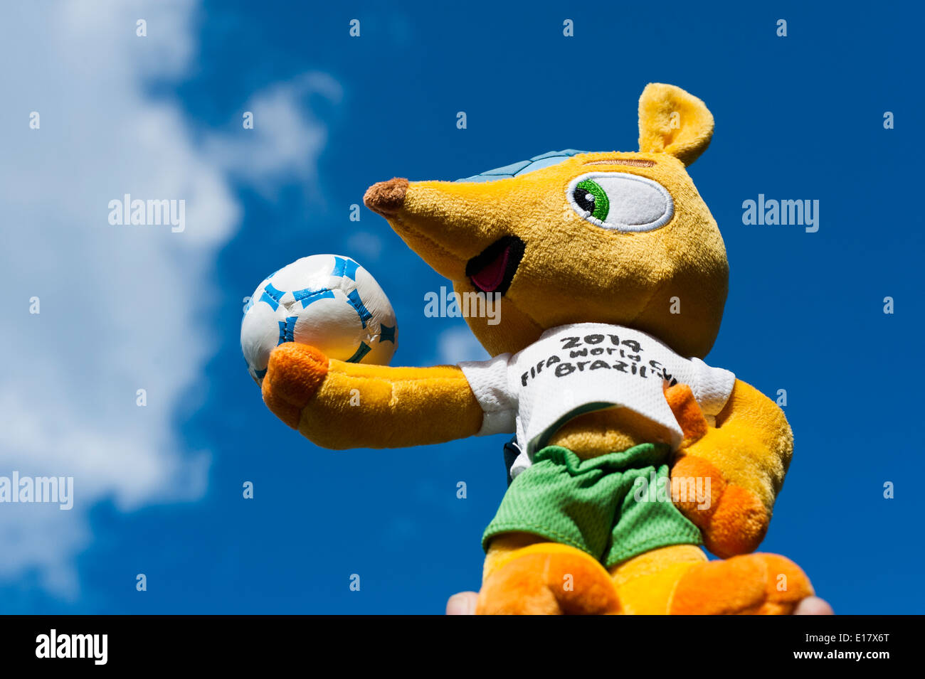 'Fuleco the Armadillo' Mascot for Brazil World Cup 2014. Stock Photo