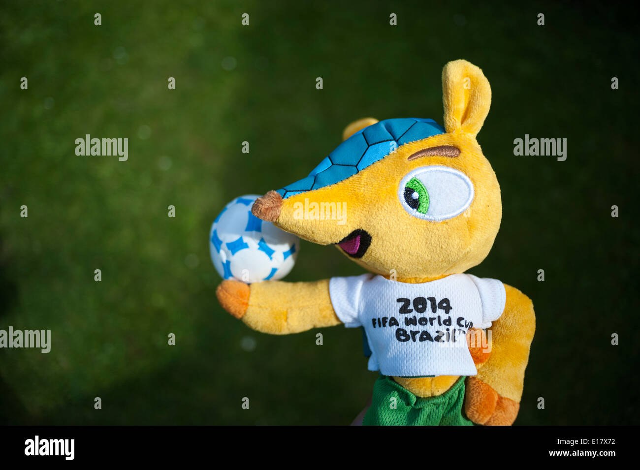 'Fuleco the Armadillo' Mascot for Brazil World Cup 2014. Stock Photo