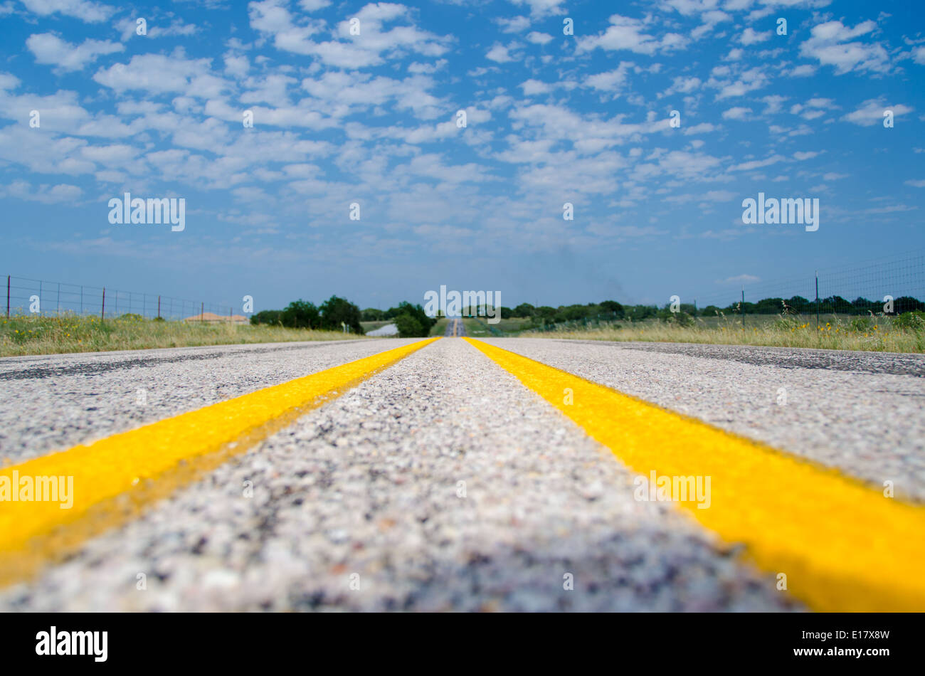 Open road Texas USA Stock Photo