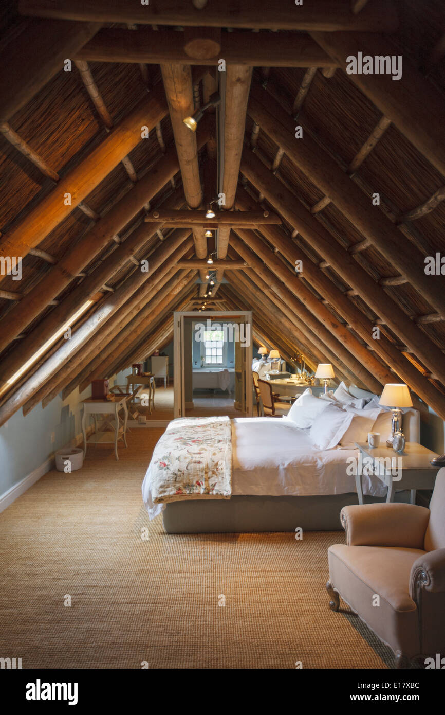Luxury attic bedroom Stock Photo - Alamy