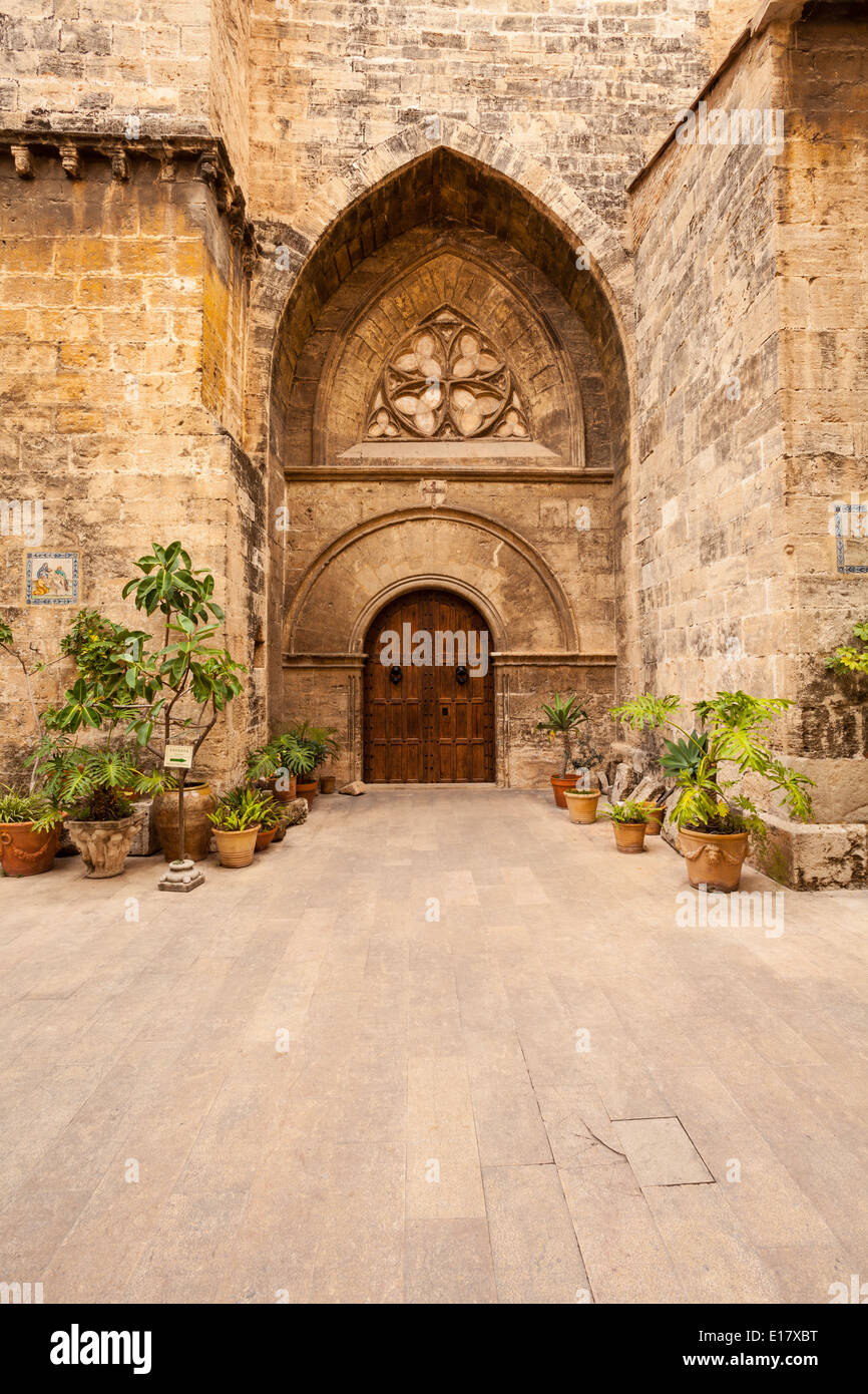the church of San Juan del Hospital in the historic centre of Valencia. Stock Photo