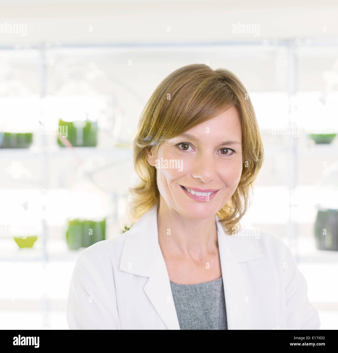 Portrait of confident scientist in laboratory Stock Photo