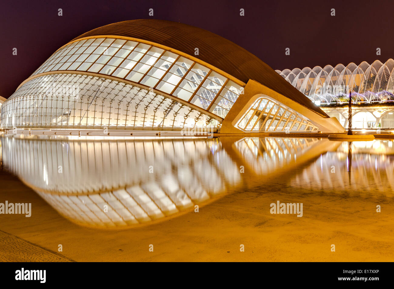 The City of Arts and Sciences (Ciudad de las Artes y las Ciencias) in Valencia, Spain. Stock Photo