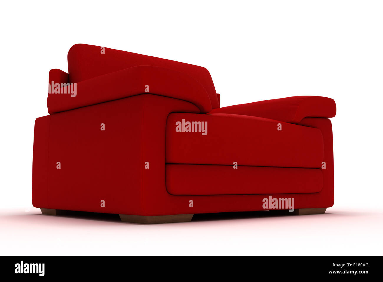Red Leather Armchair Stock Photo Alamy