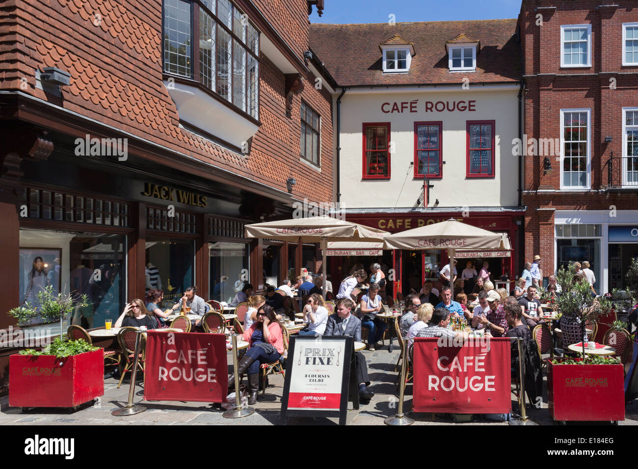 Cafe Rouge Canterbury Kent Stock Photo