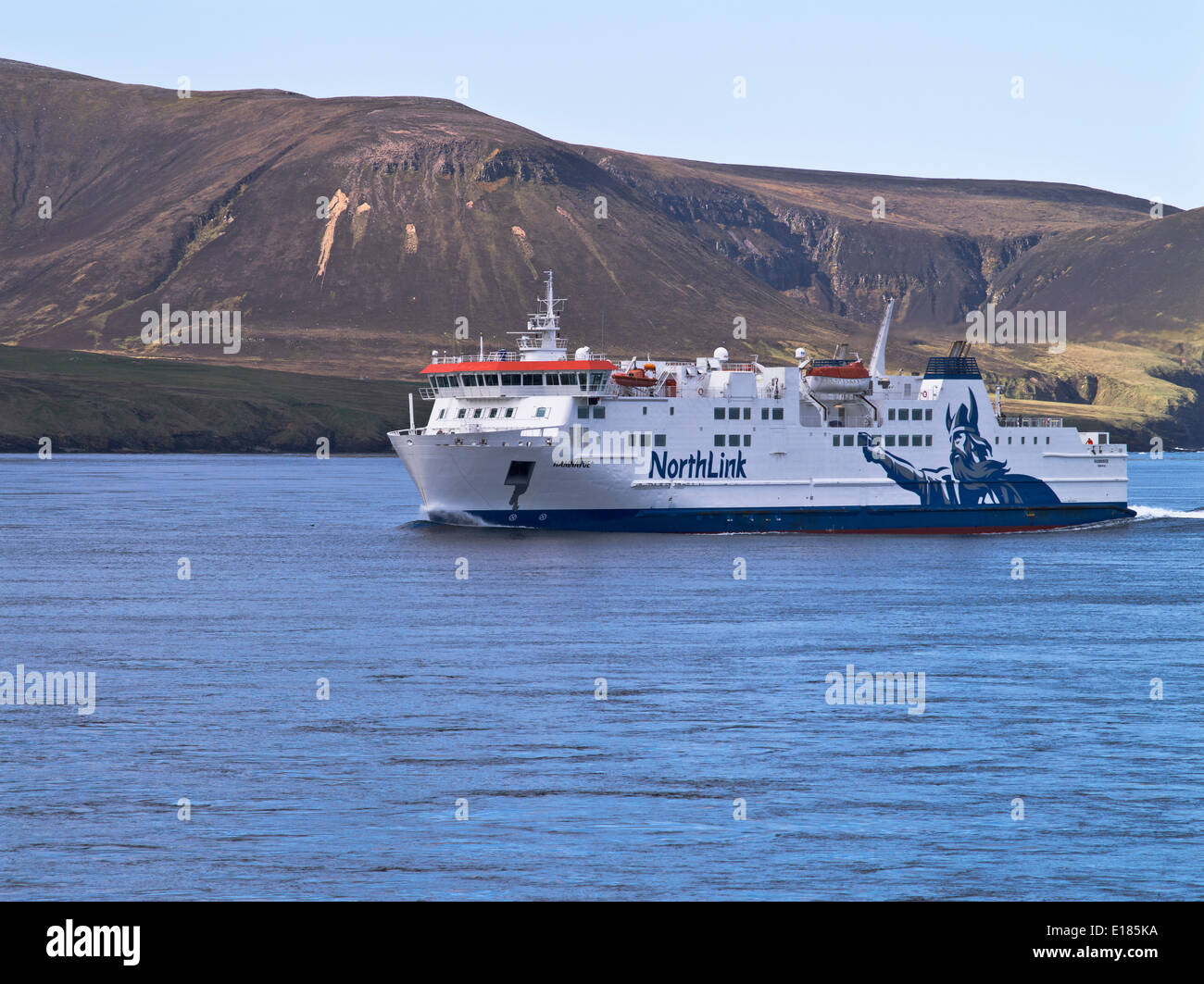 dh northlink ferries HOY SOUND ORKNEY serco ferry mv hamnavoe sailing hoy sound scotland ferry uk scottish ro ro Stock Photo