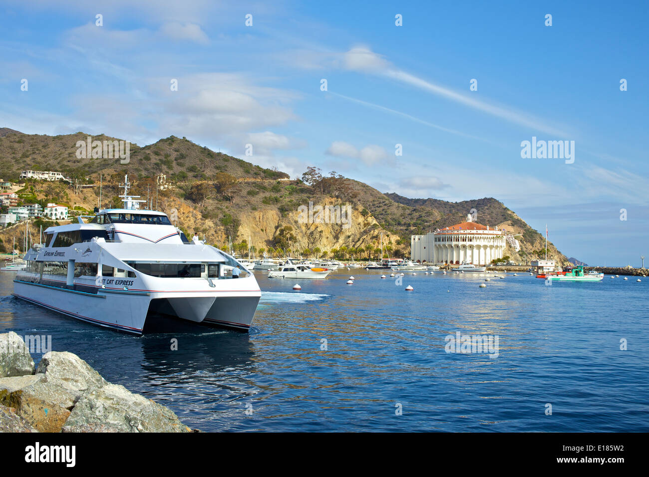 Catalina Express SeaCat Departs For Long Beach From Avalon, Catalina