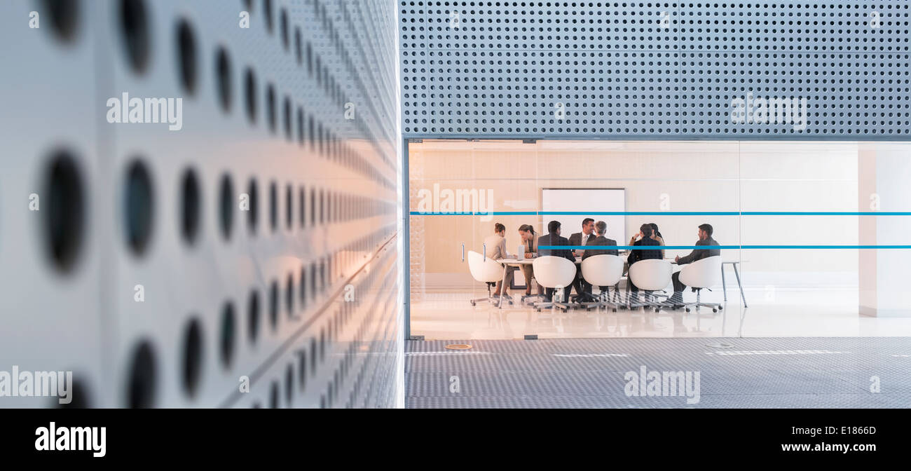 Business people at conference room in modern building Stock Photo