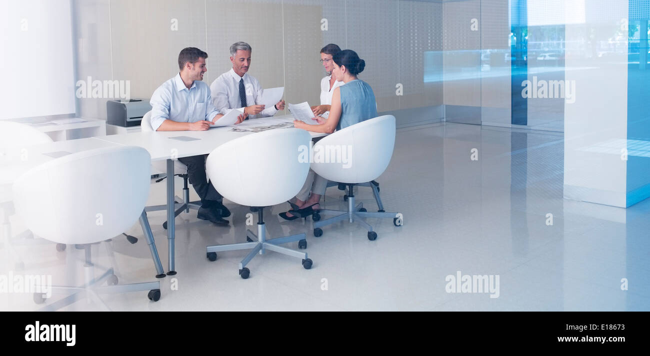 Business people meeting at conference table Stock Photo