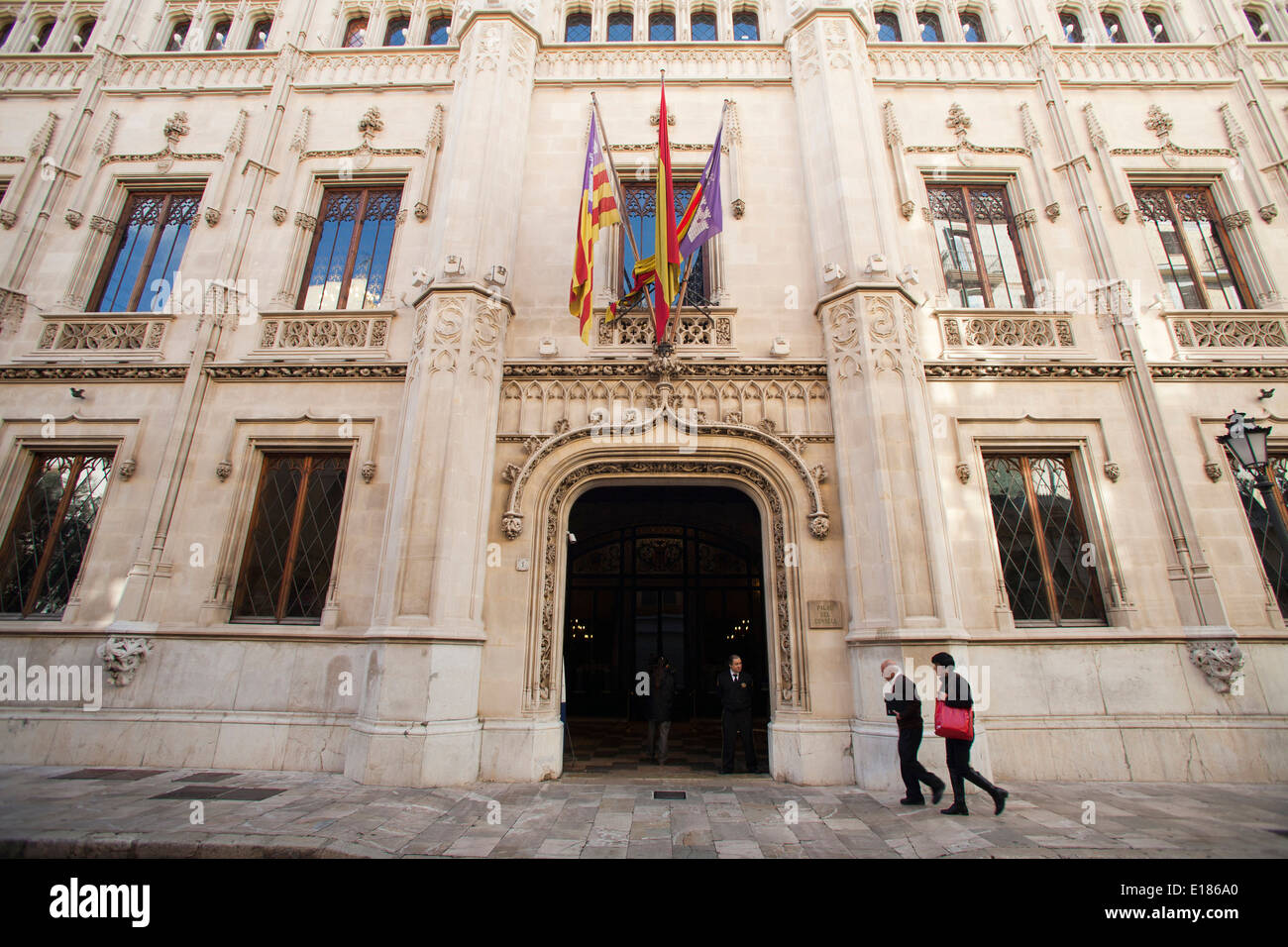 town hall, placa cort, palma de mallorca, mallorca island, spain, europe Stock Photo